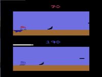 une photo d'Ã©cran de MotoRodeo sur Atari 2600